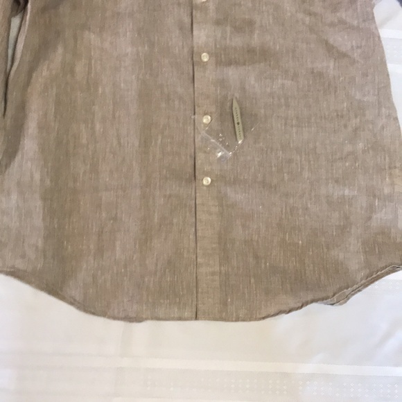 ❤️230)NWT Mens long sleeve casual shirt in putty. Multiple sizes Aero Linen - Picture 7 of 9